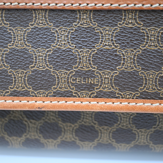 CELINE | Logo Macadam Flap Clutch