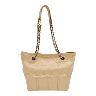 CHANEL | Gold Metallic Shopping in Moscow Tote Bag