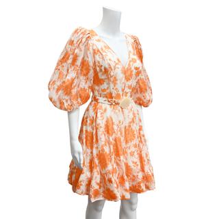 ZIMMERMANN | Postcard Orange Floral Mini Dress