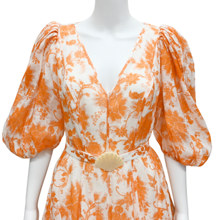 ZIMMERMANN | Postcard Orange Floral Mini Dress