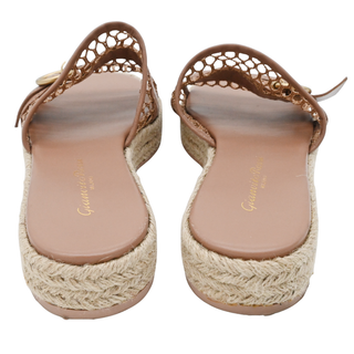 GIANVITO ROSSI | Mauve Leather & Mesh Espadrilles