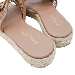 GIANVITO ROSSI | Mauve Leather & Mesh Espadrilles