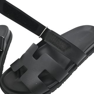 HERMES | Black Chypre Sandals