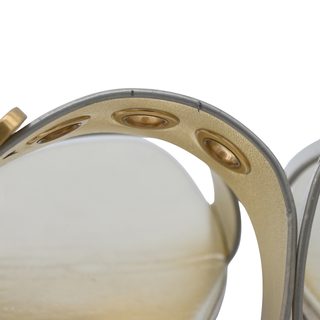 CHRISTIAN DIOR | Gold Metallic Wide-Strap Buckle Sandals