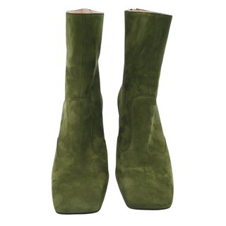 FENDI | Green Suede FFreedom Zip Booties