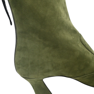 FENDI | Green Suede FFreedom Zip Booties