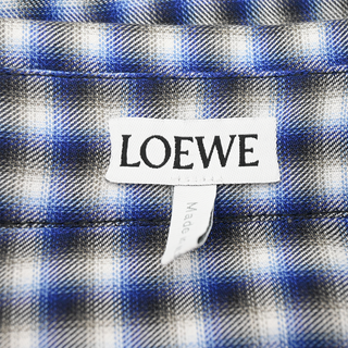 LOEWE | Blurred Check Cotton Button-Down Blouse