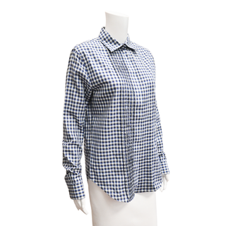 LOEWE | Blurred Check Cotton Button-Down Blouse