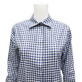 LOEWE | Blurred Check Cotton Button-Down Blouse