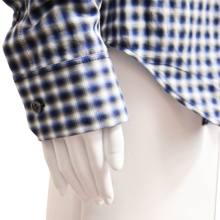 LOEWE | Blurred Check Cotton Button-Down Blouse