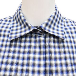 LOEWE | Blurred Check Cotton Button-Down Blouse