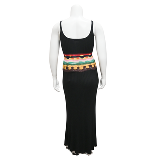 GABRIELA HEARST | Black Ribbed Knit Maxi Dress