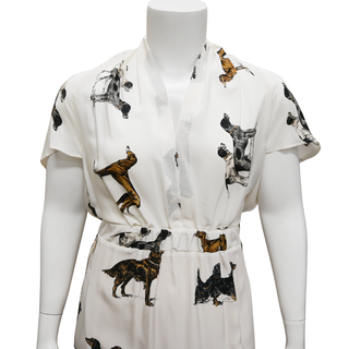 STELLA MCCARTNEY | Dog Print Silk Dress