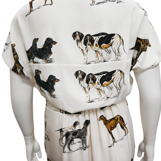 STELLA MCCARTNEY | Dog Print Silk Dress