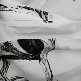 STELLA MCCARTNEY | Dog Print Silk Dress