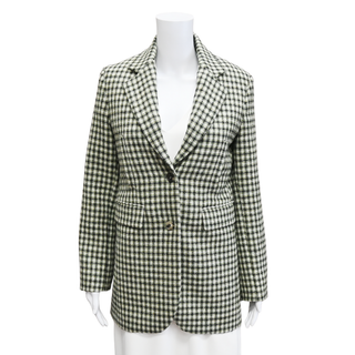 LOEWE | Sage Houndstooth Wool Blazer