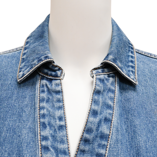 VERONICA BEARD | Evelyn Blue Denim Midi Shirt Dress