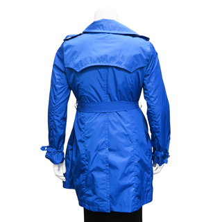 BURBERRY | Royal Blue Nylon Trench Coat