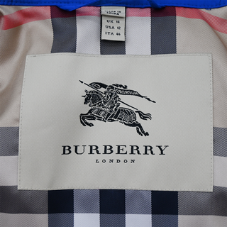 BURBERRY | Royal Blue Nylon Trench Coat