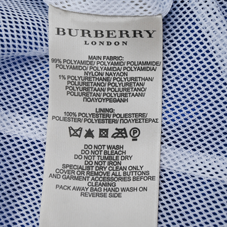 BURBERRY | Royal Blue Nylon Trench Coat