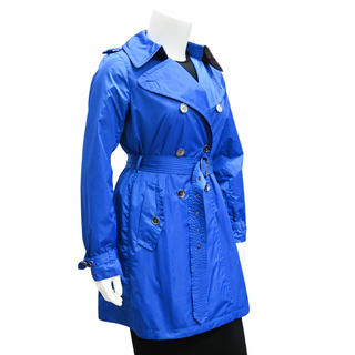 BURBERRY | Royal Blue Nylon Trench Coat