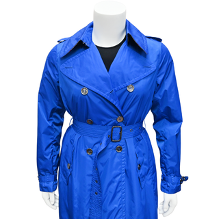 BURBERRY | Royal Blue Nylon Trench Coat