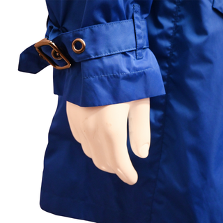 BURBERRY | Royal Blue Nylon Trench Coat