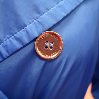 BURBERRY | Royal Blue Nylon Trench Coat