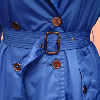 BURBERRY | Royal Blue Nylon Trench Coat