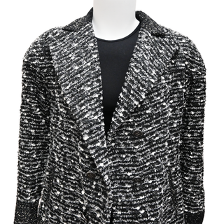 CHANEL | Black & White Tweed Coat