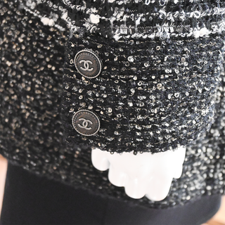 CHANEL | Black & White Tweed Coat