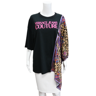 VERSACE JEANS COUTURE | Paisley Leopard Asymmetric Top