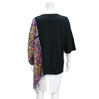 VERSACE JEANS COUTURE | Paisley Leopard Asymmetric Top