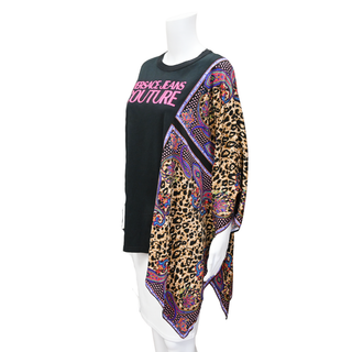 VERSACE JEANS COUTURE | Paisley Leopard Asymmetric Top