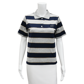 MIU MIU | Striped Jersey Polo Shirt