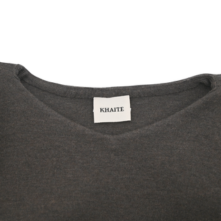 KHAITE | Merce Draped Wool-Blend Midi Dress