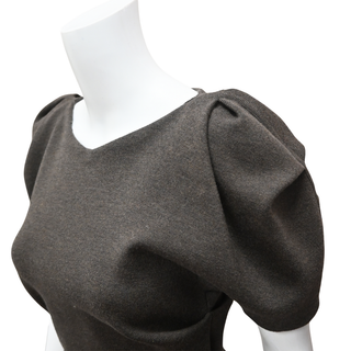 KHAITE | Merce Draped Wool-Blend Midi Dress