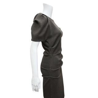 KHAITE | Merce Draped Wool-Blend Midi Dress