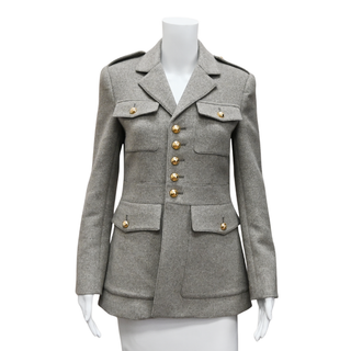 CELINE | Gris Beige Saharienne Cashmere Jacket