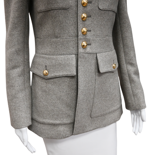 CELINE | Gris Beige Saharienne Cashmere Jacket