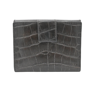 PRADA | Dark Brown Crocodile-Embossed Wallet