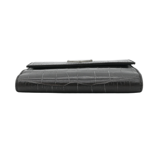 PRADA | Dark Brown Crocodile-Embossed Wallet