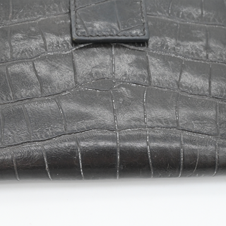 PRADA | Dark Brown Crocodile-Embossed Wallet