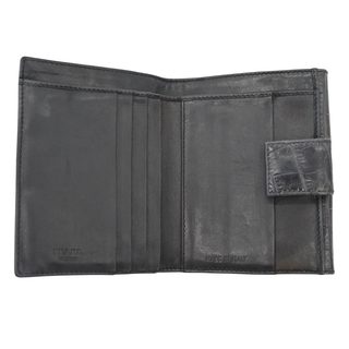 PRADA | Dark Brown Crocodile-Embossed Wallet