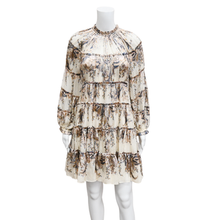 ZIMMERMANN | Ladybeetle Burnout Tiered Mini Dress