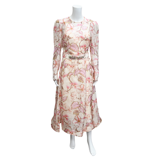 ZIMMERMANN | Matchmaker Floral Linen Midi Dress