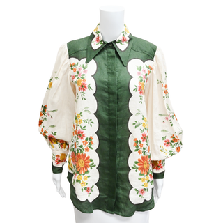 ALEMAIS | Elisabetta Floral Linen Blouse