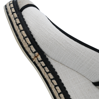 CHANEL | Neutral Woven Wedge Espadrilles