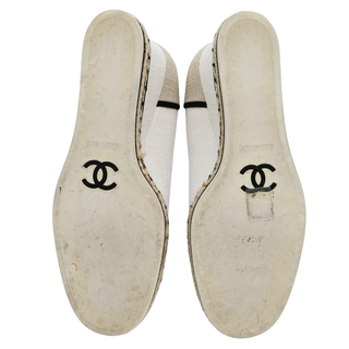 CHANEL | Neutral Woven Wedge Espadrilles