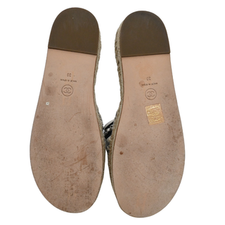 CHANEL | Lambskin Chain Espadrille Slides